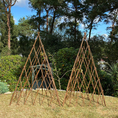 Expanding Willow Obelisks Garden Plant Support (1.2m high) - Pack of 2