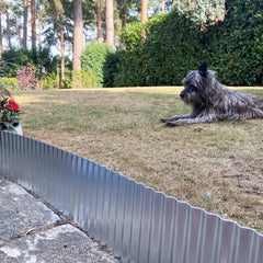 Galvanised Metal Corrugated Garden Lawn Edging (5m x 16.5cm) - 3 Rolls
