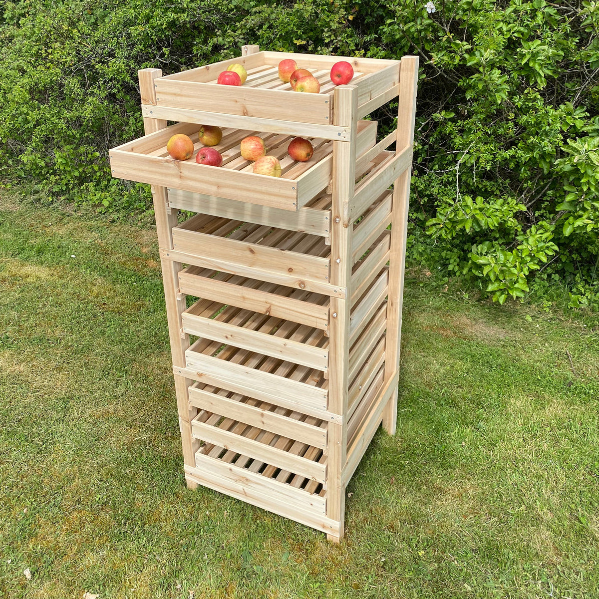 Traditional Wooden Apple Storage Rack (10 Drawer)