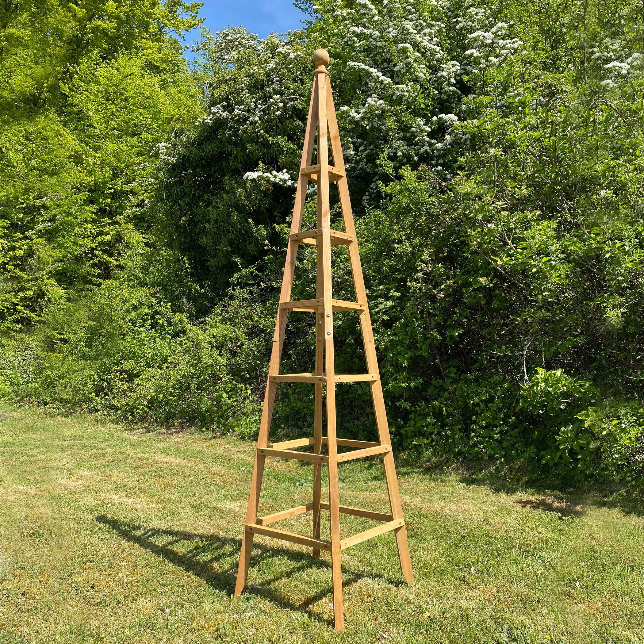 Wooden Garden Obelisk Plant Support for Climbers (1.9m tall)