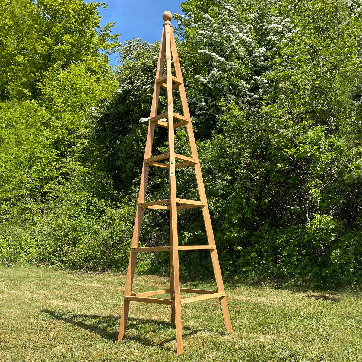 Wooden Garden Obelisk Plant Support for Climbers (1.9m tall)