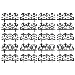 Fleur de Lys Black Plastic Garden Lawn Edging (60cm x 32cm) - 20 Panels